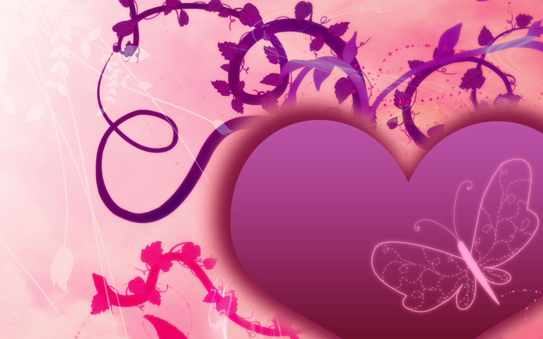 Purple Love Valentine Day Wallpaper Puter With