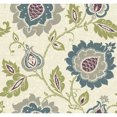 Carey Lind Vibe Removable 27 x 27 Jaco Floral Wallpaper by York