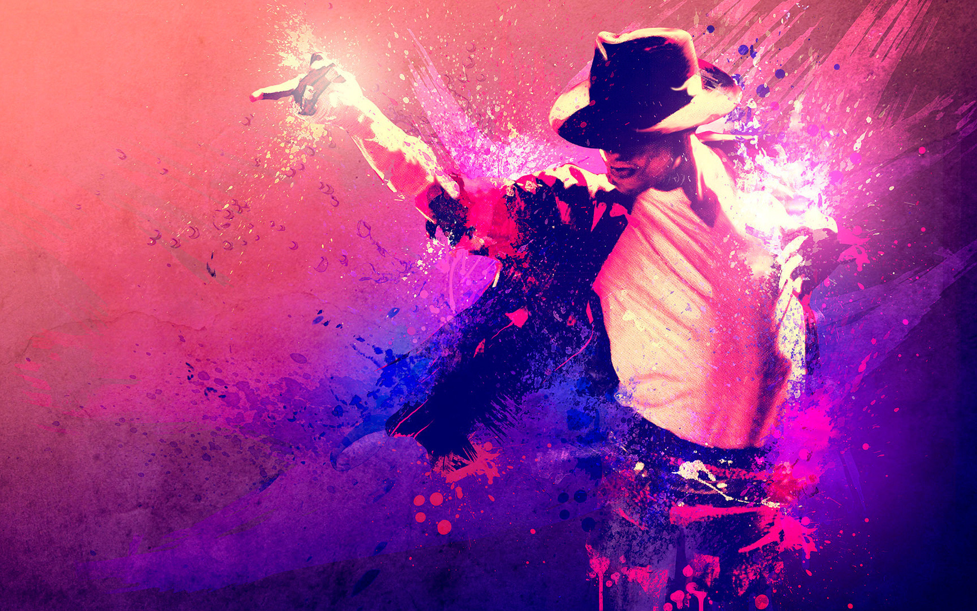 Michael Jackson Dance Colors HD Wallpaper