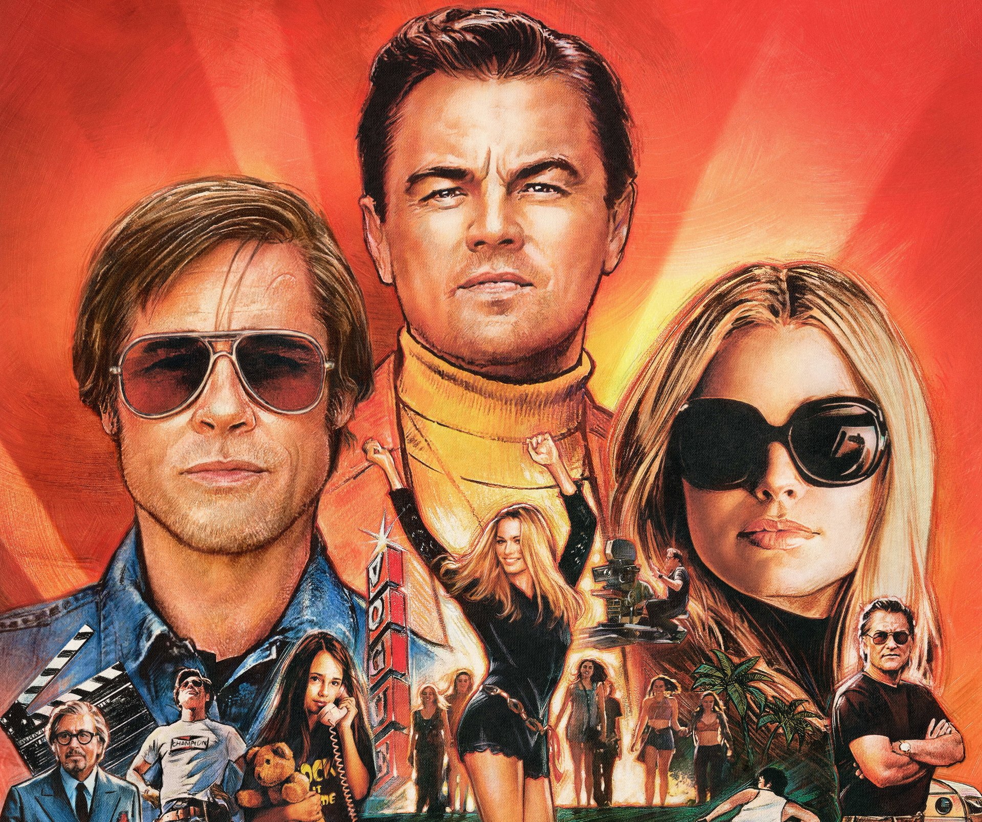 Sharon Tate Rick Dalton Cliff Booth Leonardo Dicaprio Brad Wallpaper