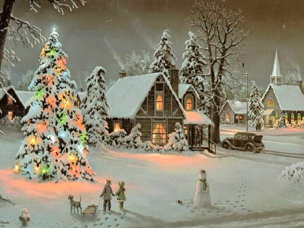 Christmas Scene Wallpaper