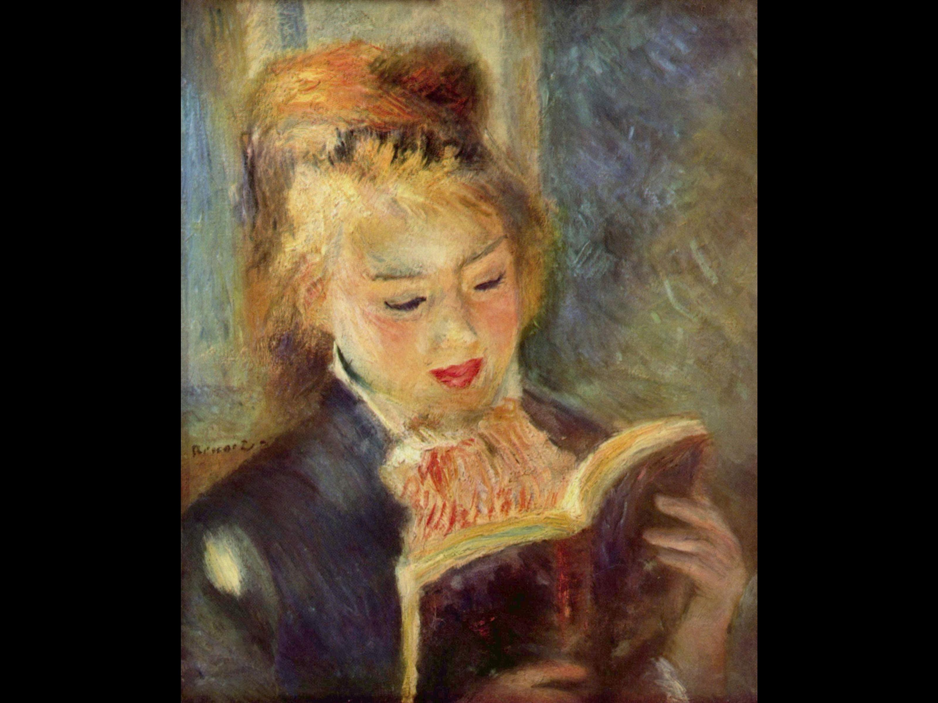Jeune Fille Lisant By Renoir Wallpaper HD