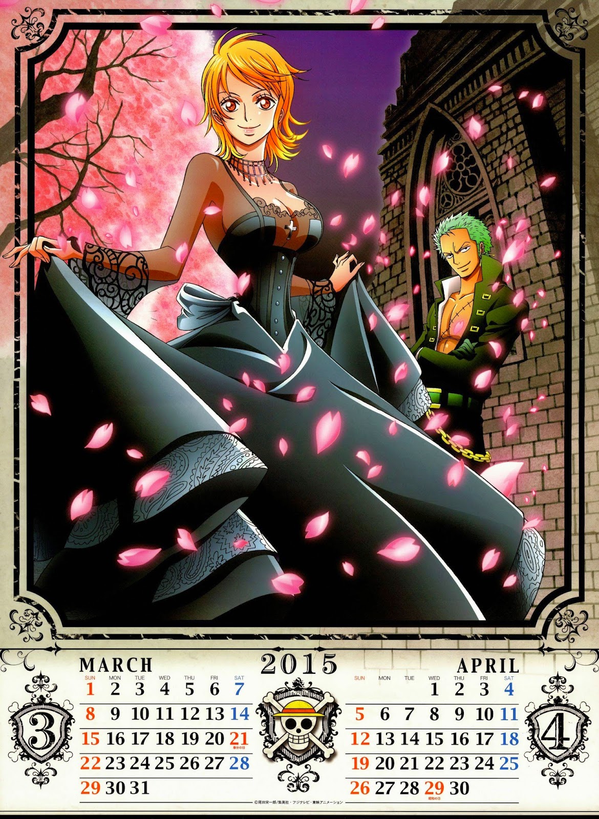 One Piece Calendar March To April Jpg