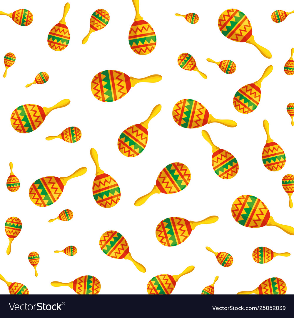 Free download Mexican maracas pattern background Royalty Free Vector