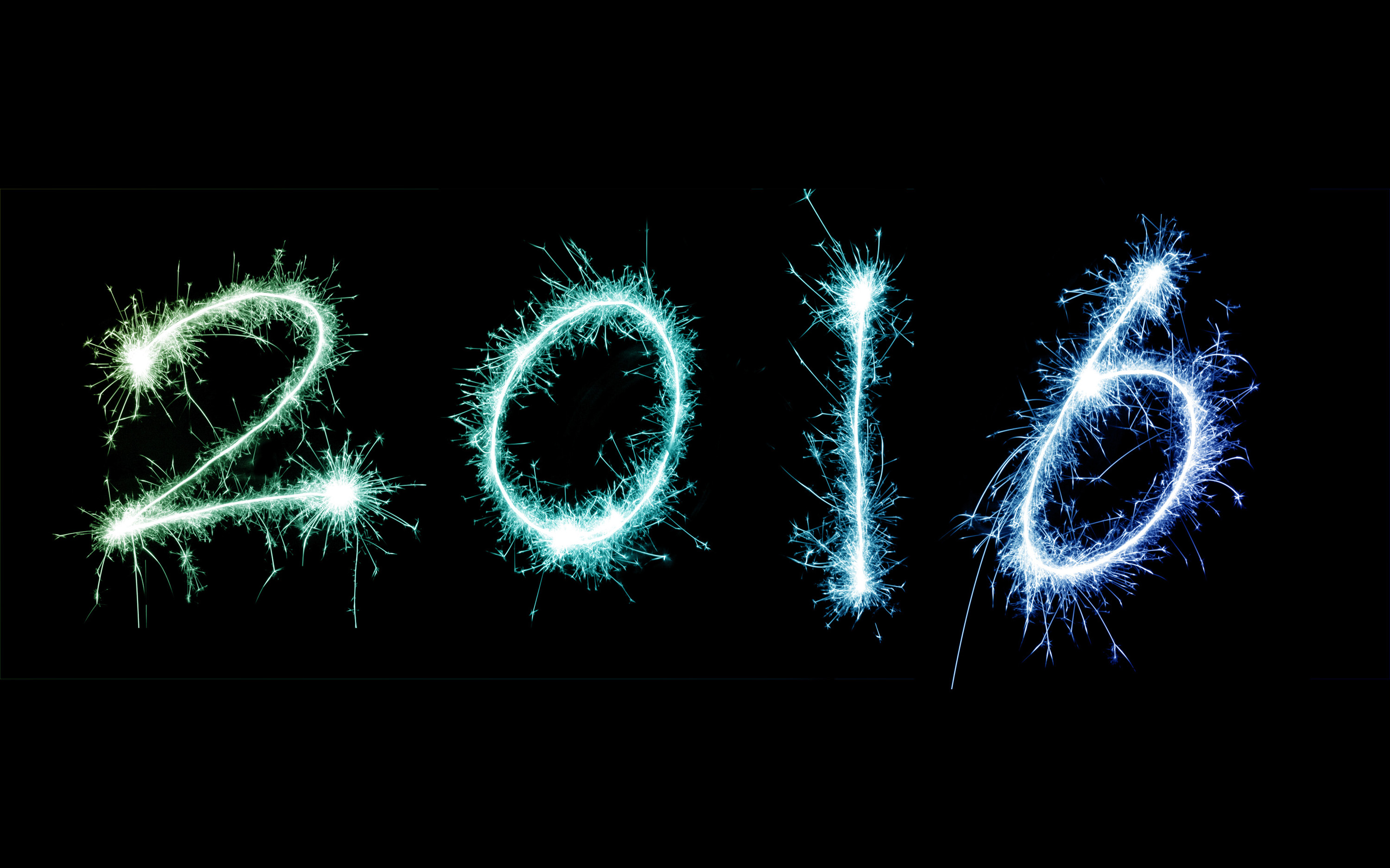 2016 New Year celebration display with the date outlined with fiery 3000x1875