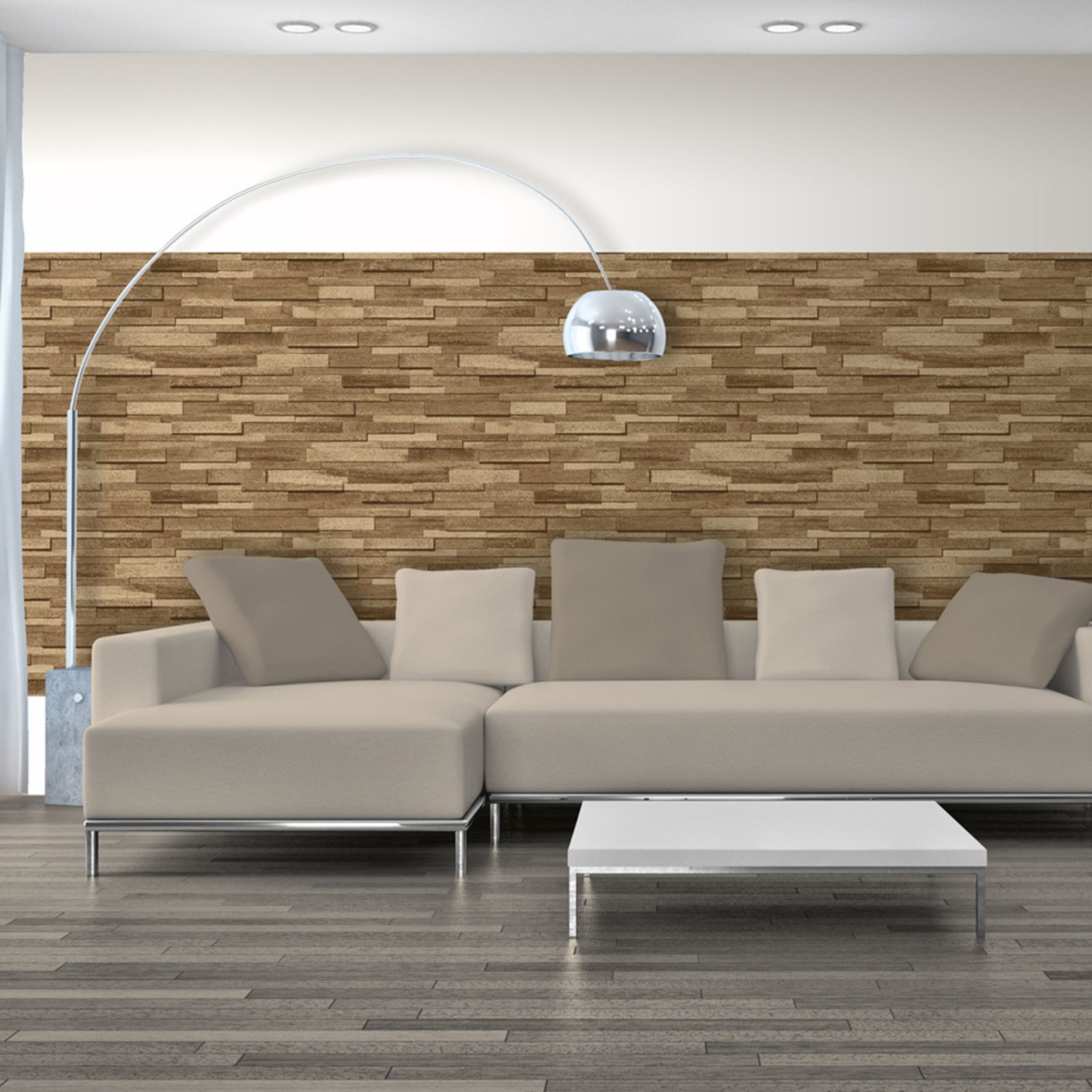 Slate Wallpaper Brown Muriva J45307 New Feature Wall Wood Effect