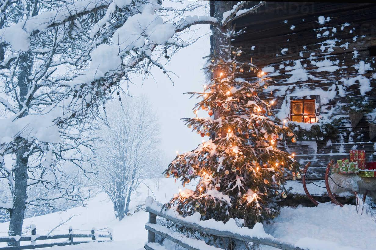 Austria Salzburg Country Flachau Of Illuminated Christmas