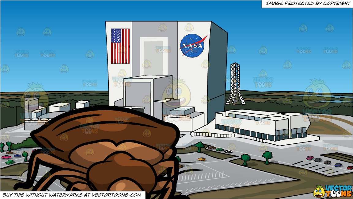 A Creepy Bed Bug And Nasa Headquarters Background Clipart