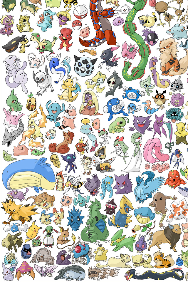 Pokemon Pattern iPhone Wallpaper HD