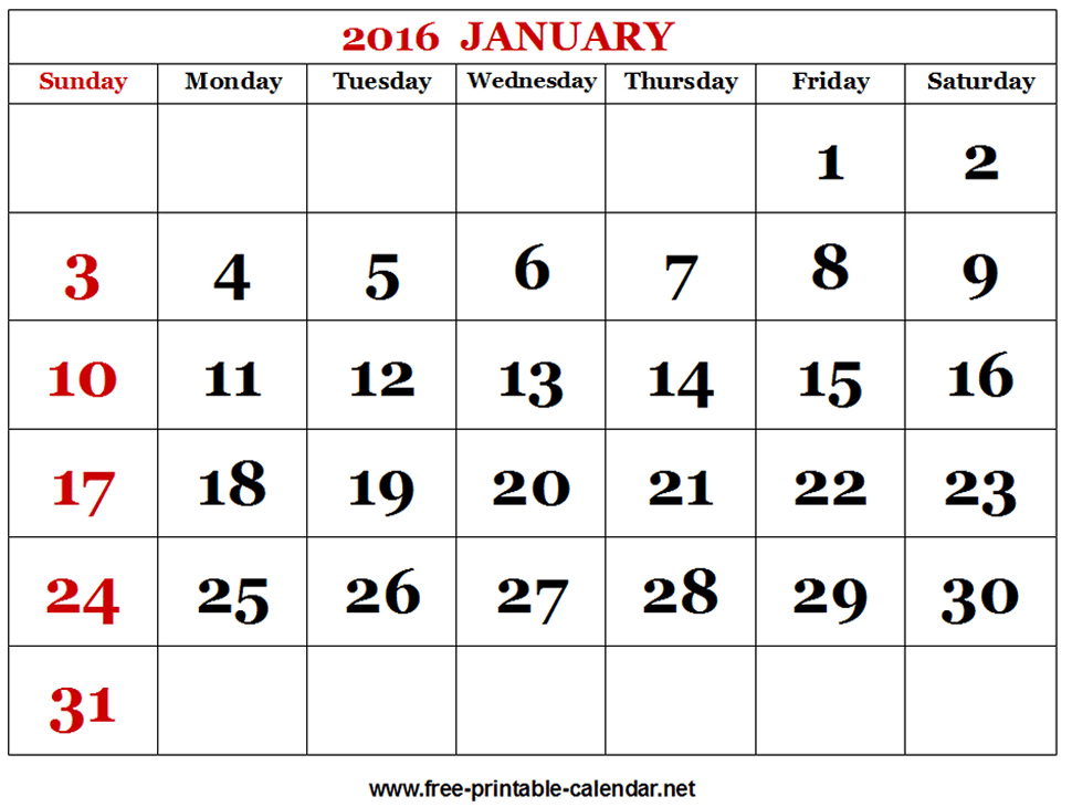 Best January 2016 Calendar Printable Free Pdf HD Wallpaper   http