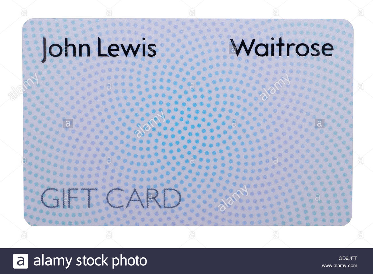 A John Lewis Or Waitrose Gift Card Voucher On White Background