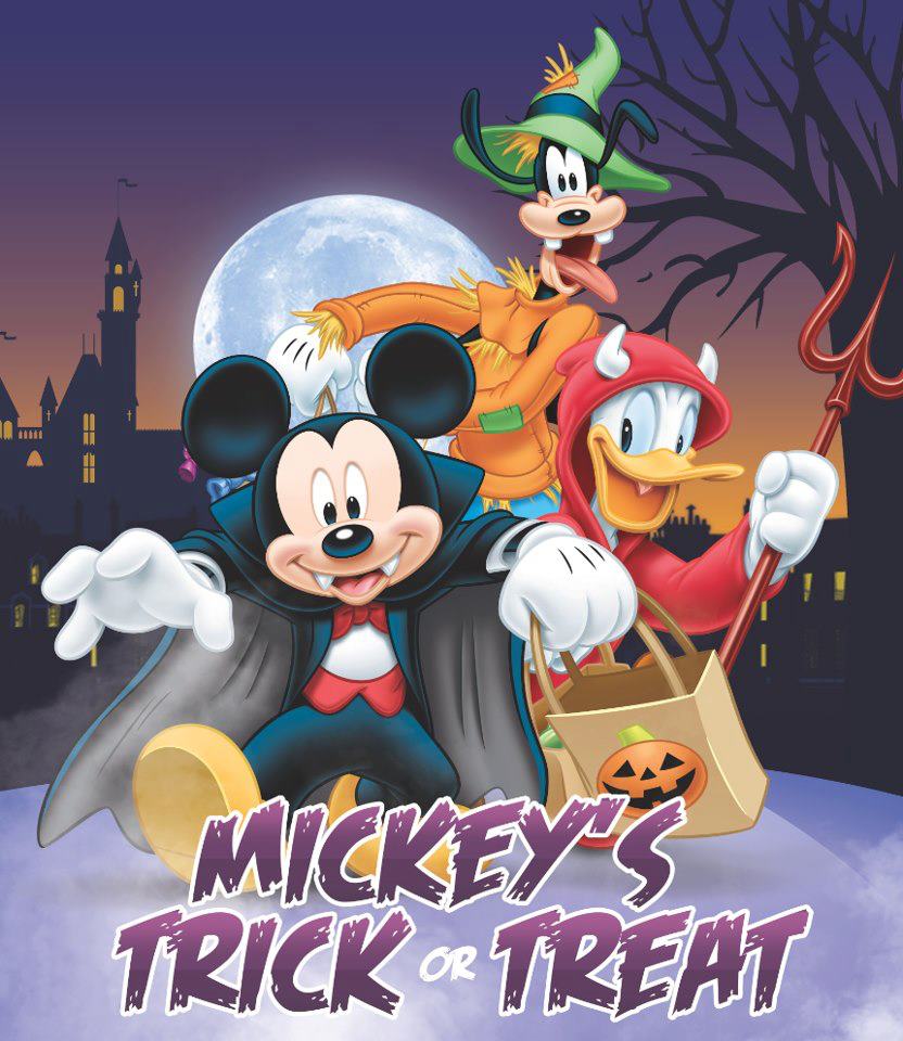 Mouse And Friends Disney Halloween Trick Or Treat Wallpaper Coloring