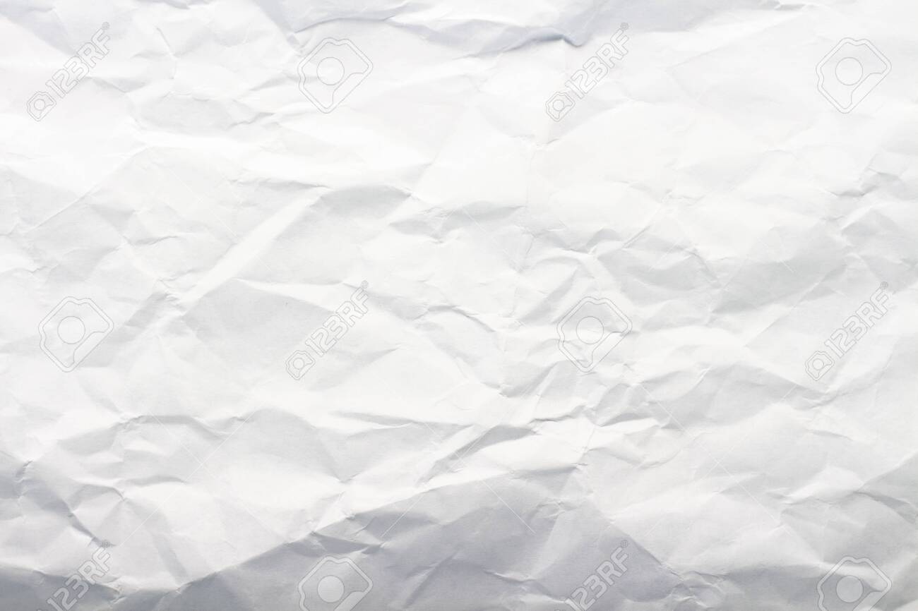 Crumpled White Paper Texture Can Be Used As Background Or