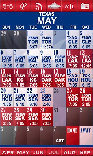 View bigger   Rangers Pocket Schedule for Android screenshot