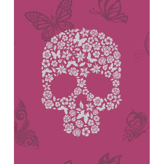 Home Shop By Brand Muriva Skulls Pink Wallpaper