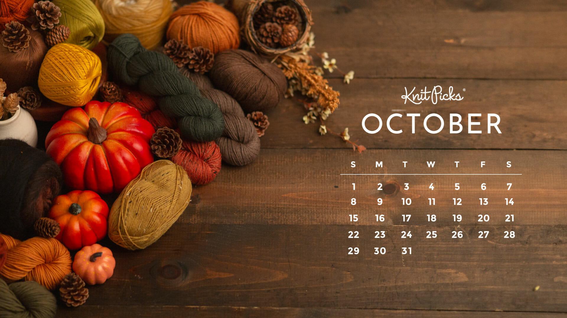 Free download Free Downloadable October 2023 Calendar The Knit Picks