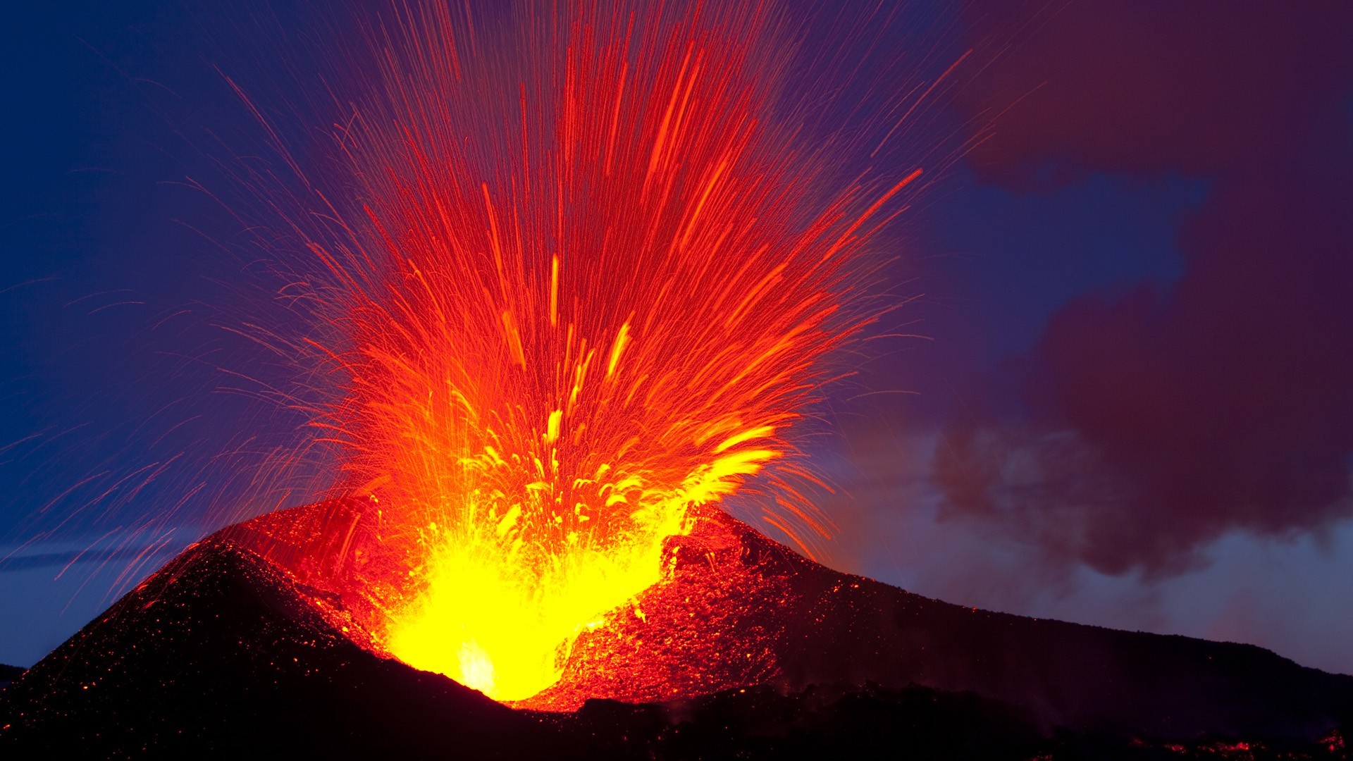Erupting Volcano HD Wallpaper Background Image Id