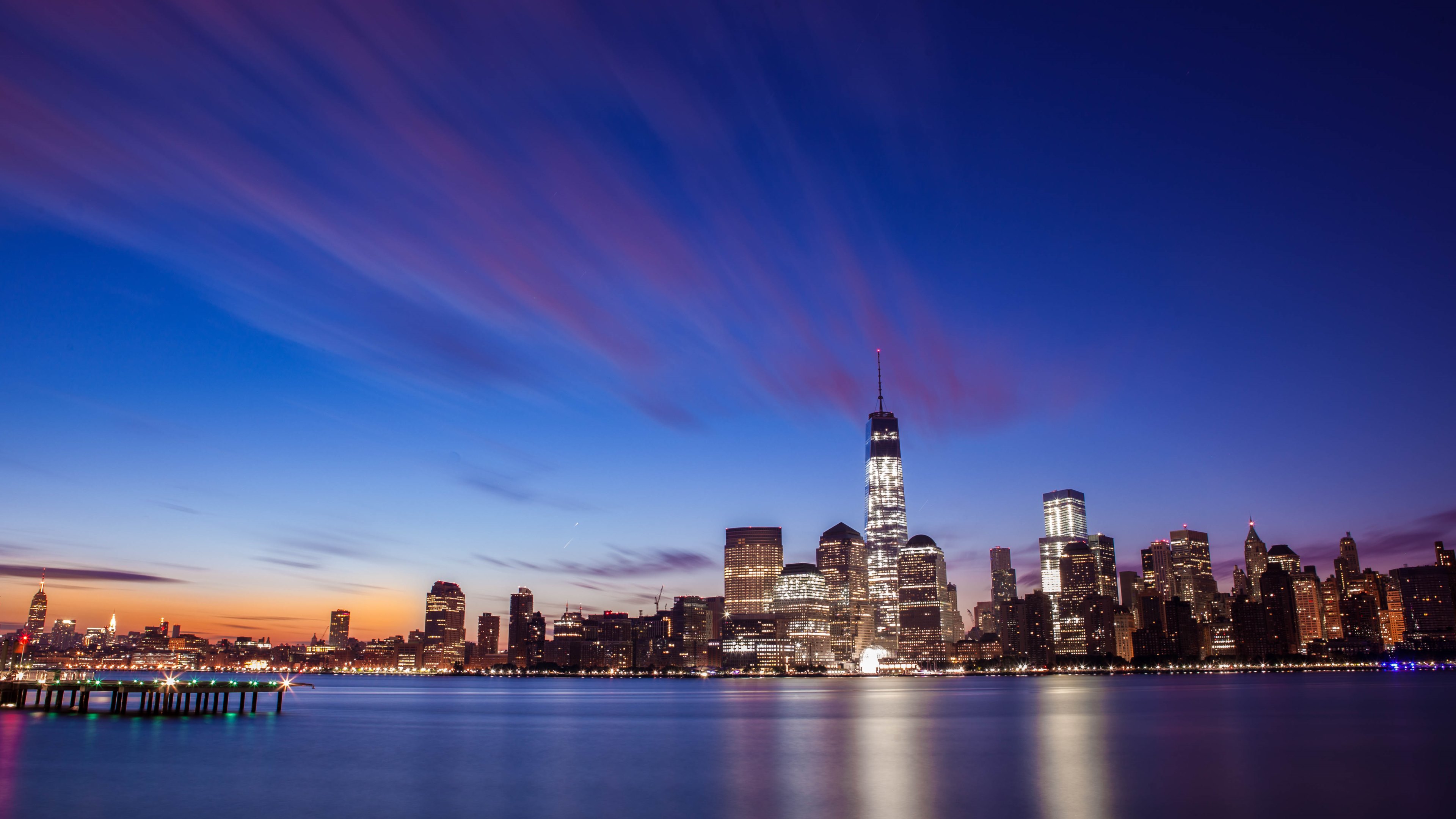 New York City Skyline Sunrise Wallpaper HD