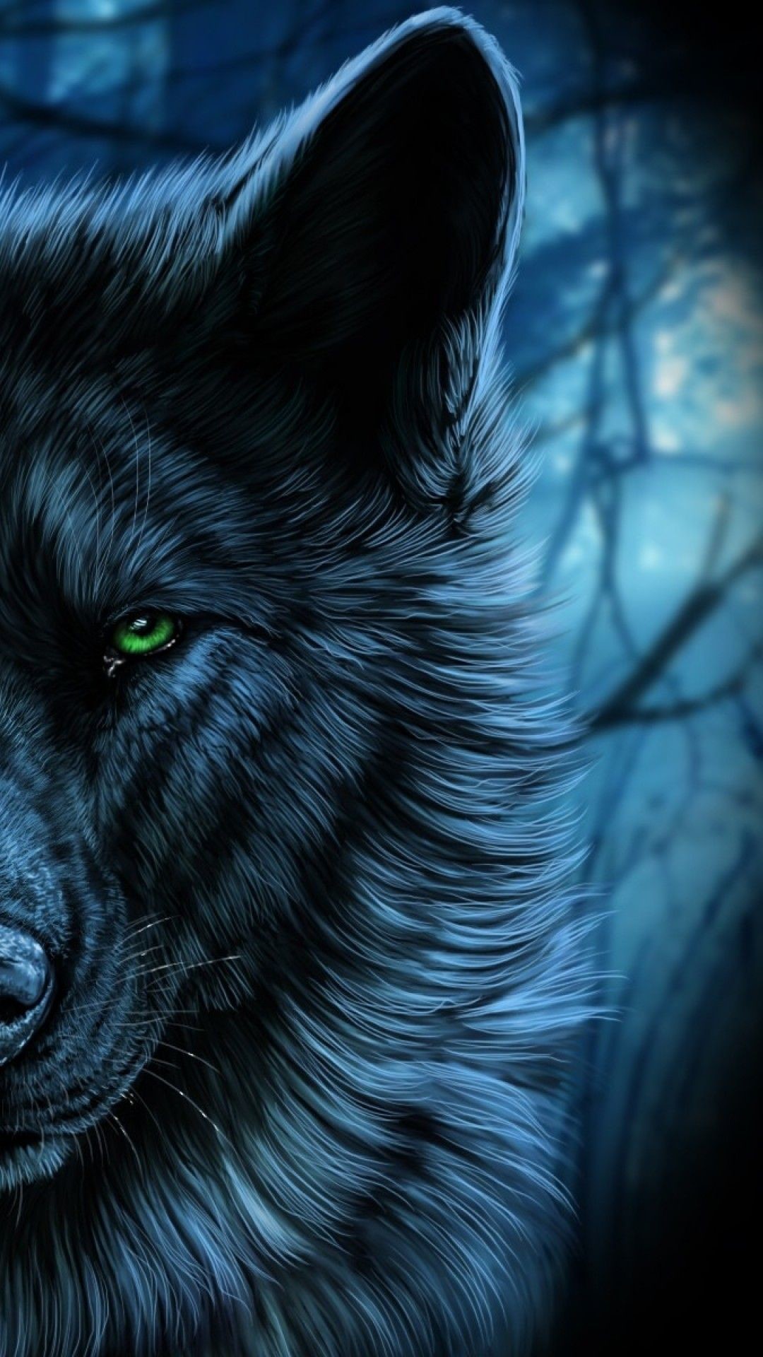 Moving Wolf Wallpaper Image
