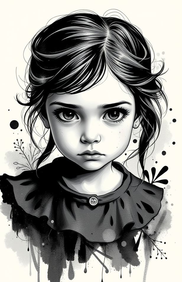 Black And White Girl Wallpaper