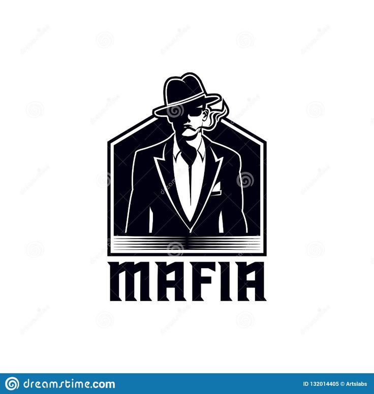 Mafia Vector Illustration Design Badge Stock