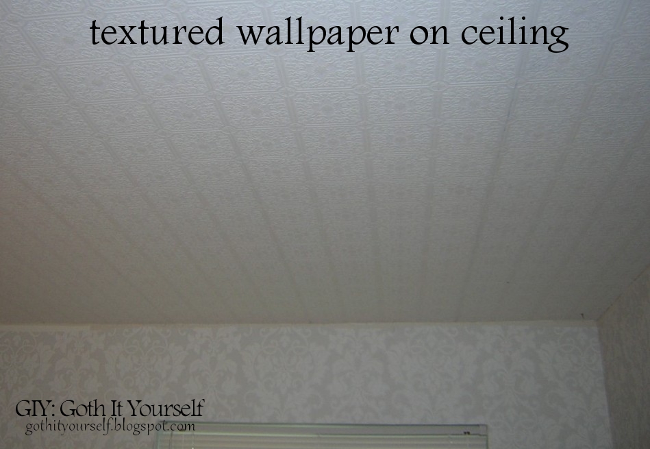 Faux Tin Textured Wallpaper On Ceiling Jpg