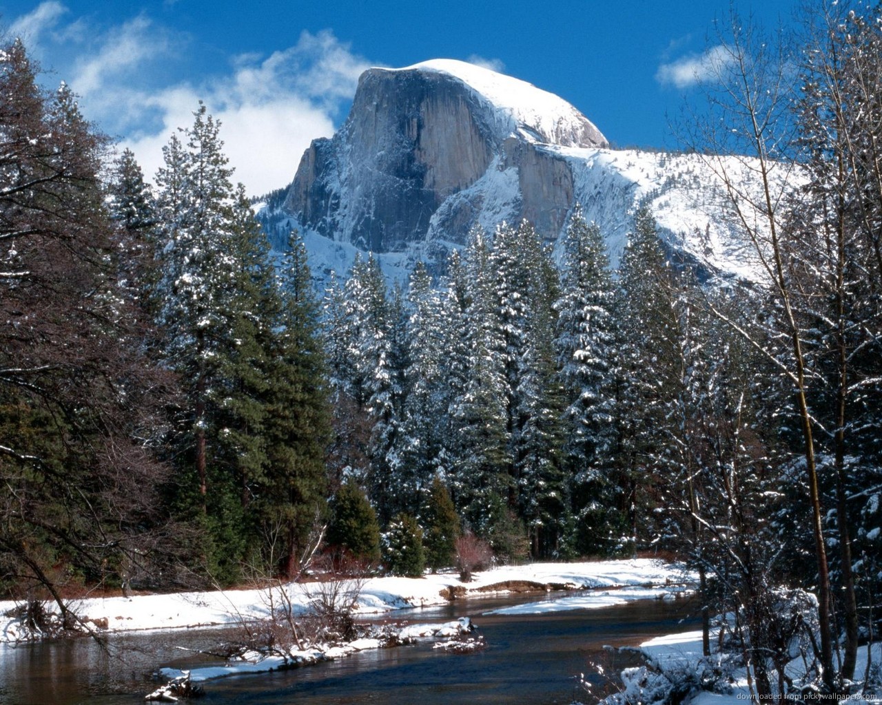 Half Dome In Yosemite National Park California Wallpaper