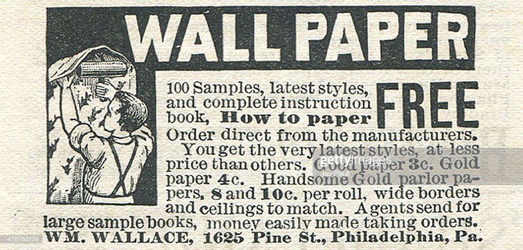 Advertisement For Wall Paper By William Wallace Philadelphia