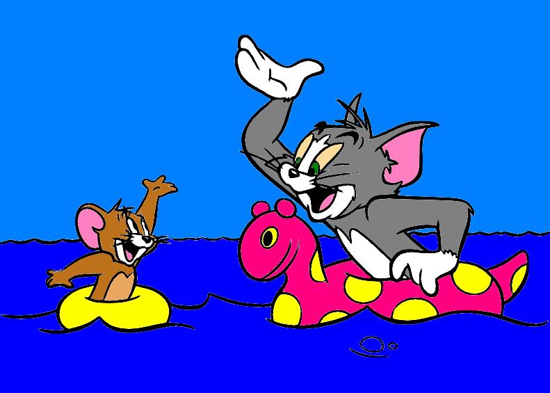 Tom And Jerry Go Swimming By Favoriteartman