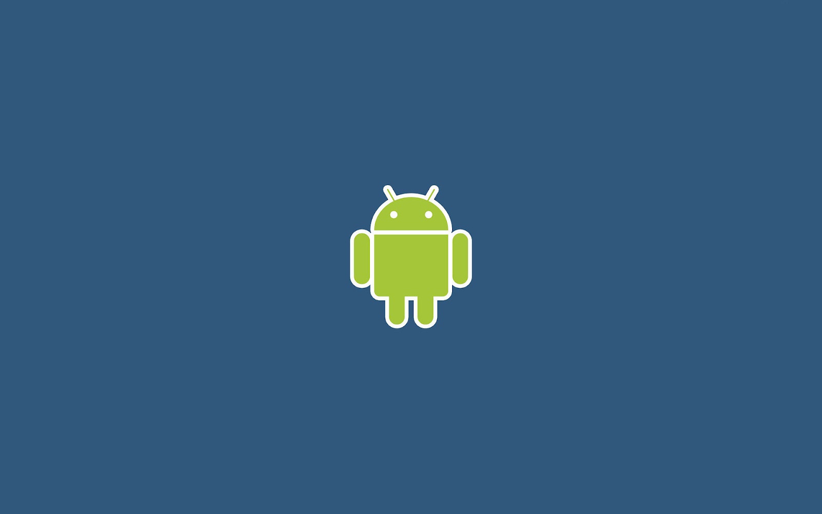 Met Groene Android Logo HD Blauwe Google Wallpaper