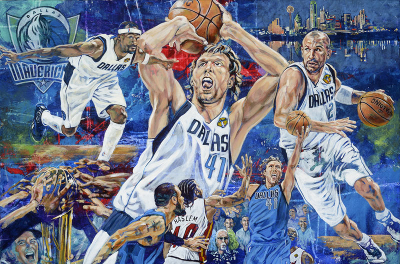 Painting Celebrating The Dallas Mavericks Nba Championship Win
