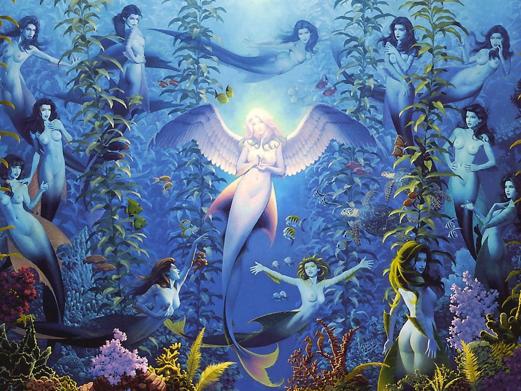 Fantasy Mermaids Fantasy Mermaids Wallpapers Mermen Mermaid 1024x768