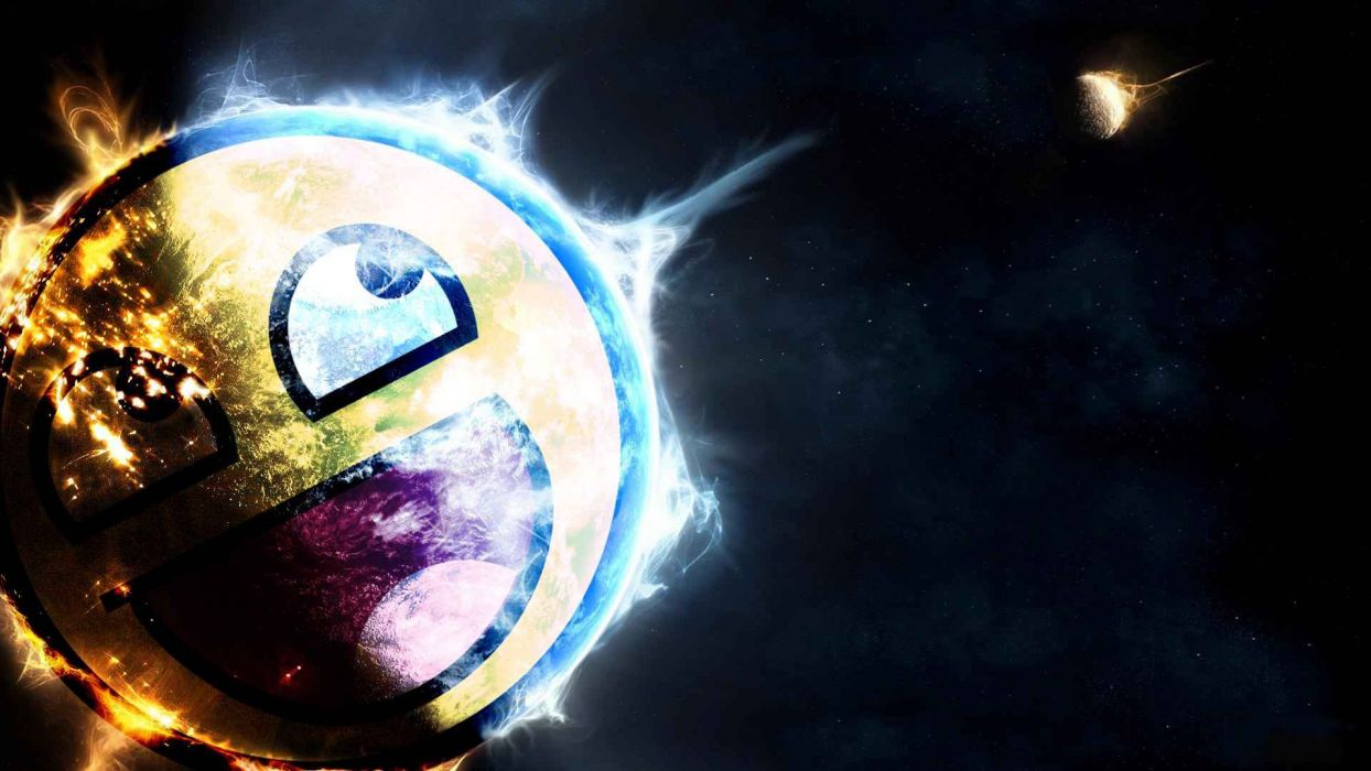 Outer space planets Awesome Face wallpaper 1920x1080 308120