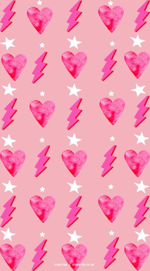  Cute Valentines Day Wallpaper Ideas Pink Lightning Heart