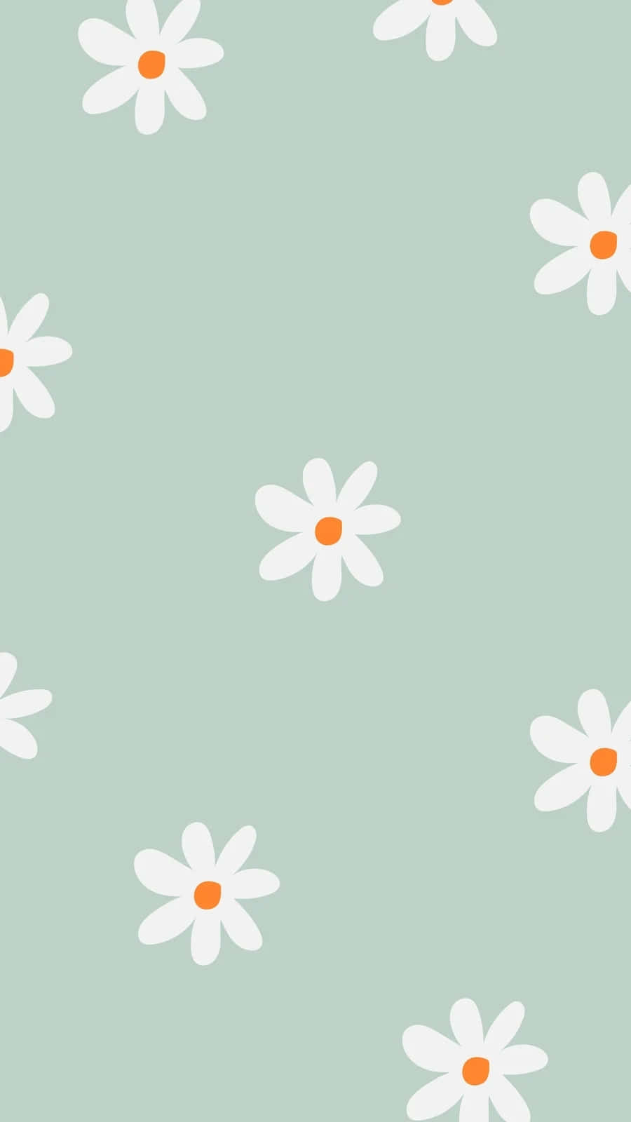 Sage Green Flower Aesthetic Wallpaper