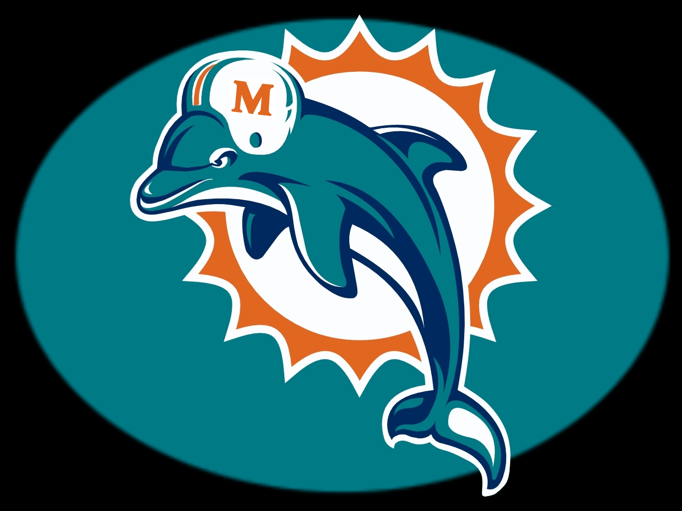 miami dolphins 3d foam logo sign clock