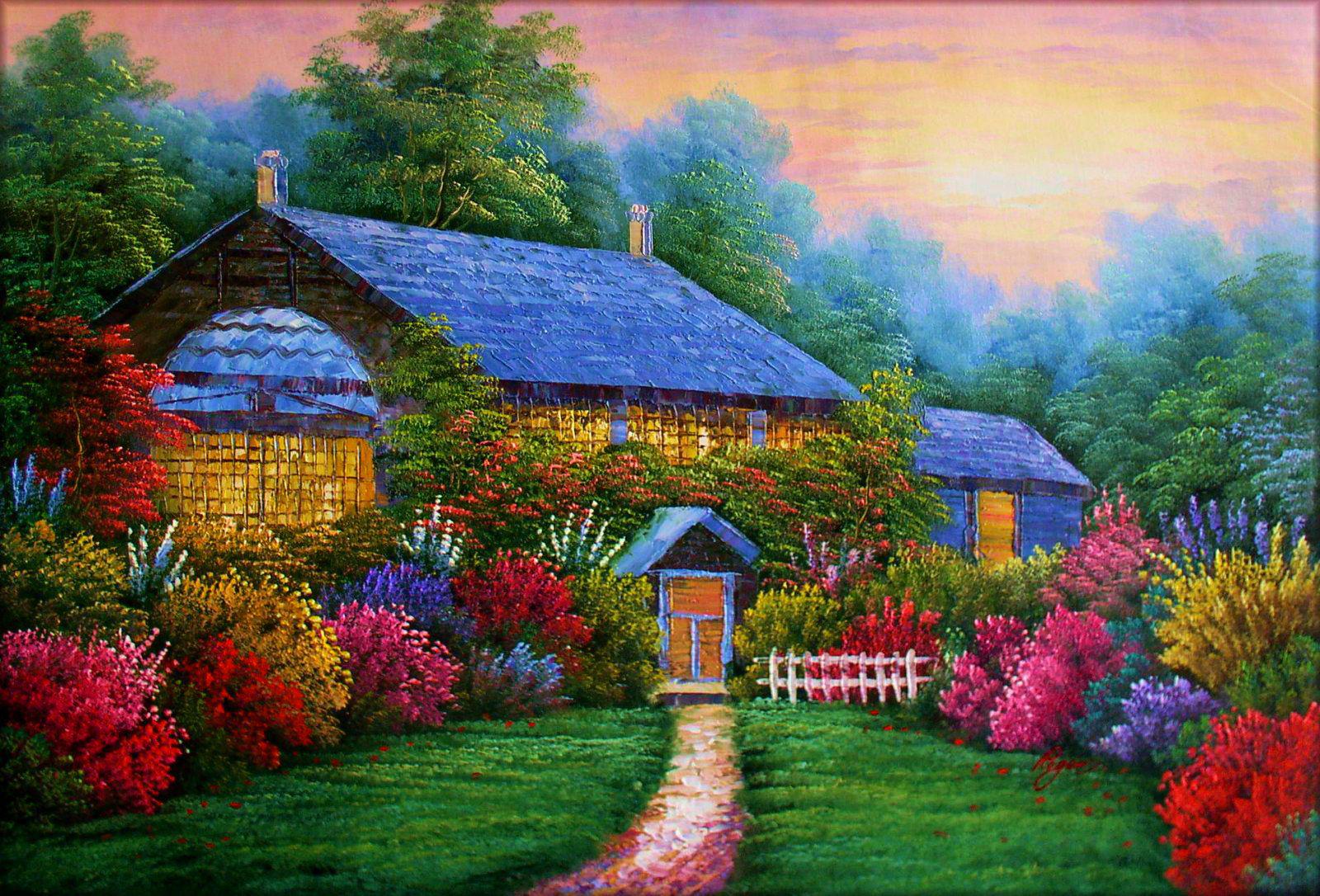 Cottage With Garden High Quality And Resolution