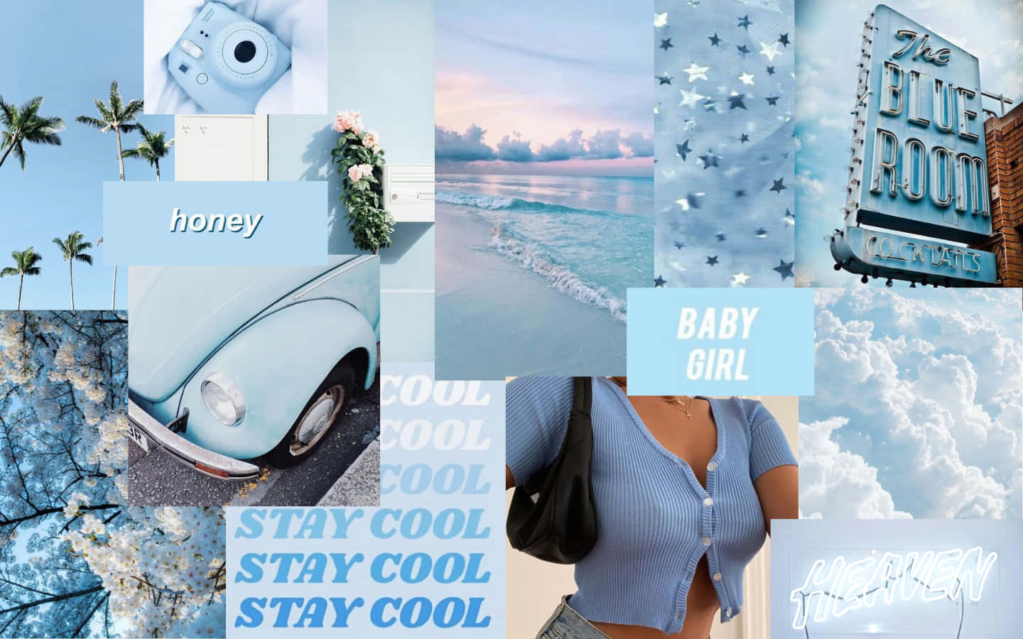 Light Blue Aesthetic Laptop Wallpaper