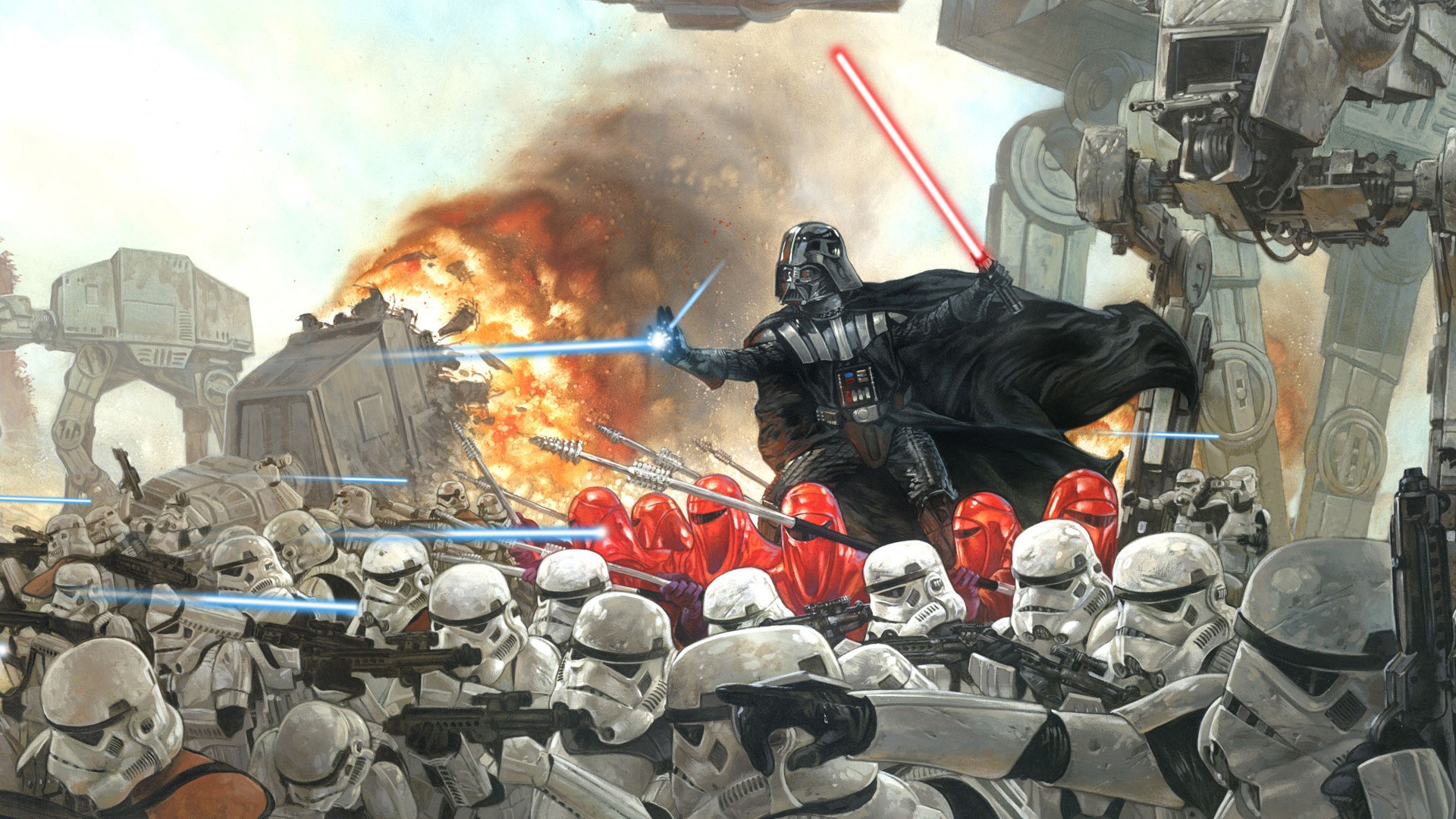 Star Wars Stormtroopers Darth Vader Dark Side Wallpaper Background