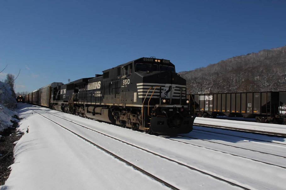 Freight Train Wallpaper Track Snow