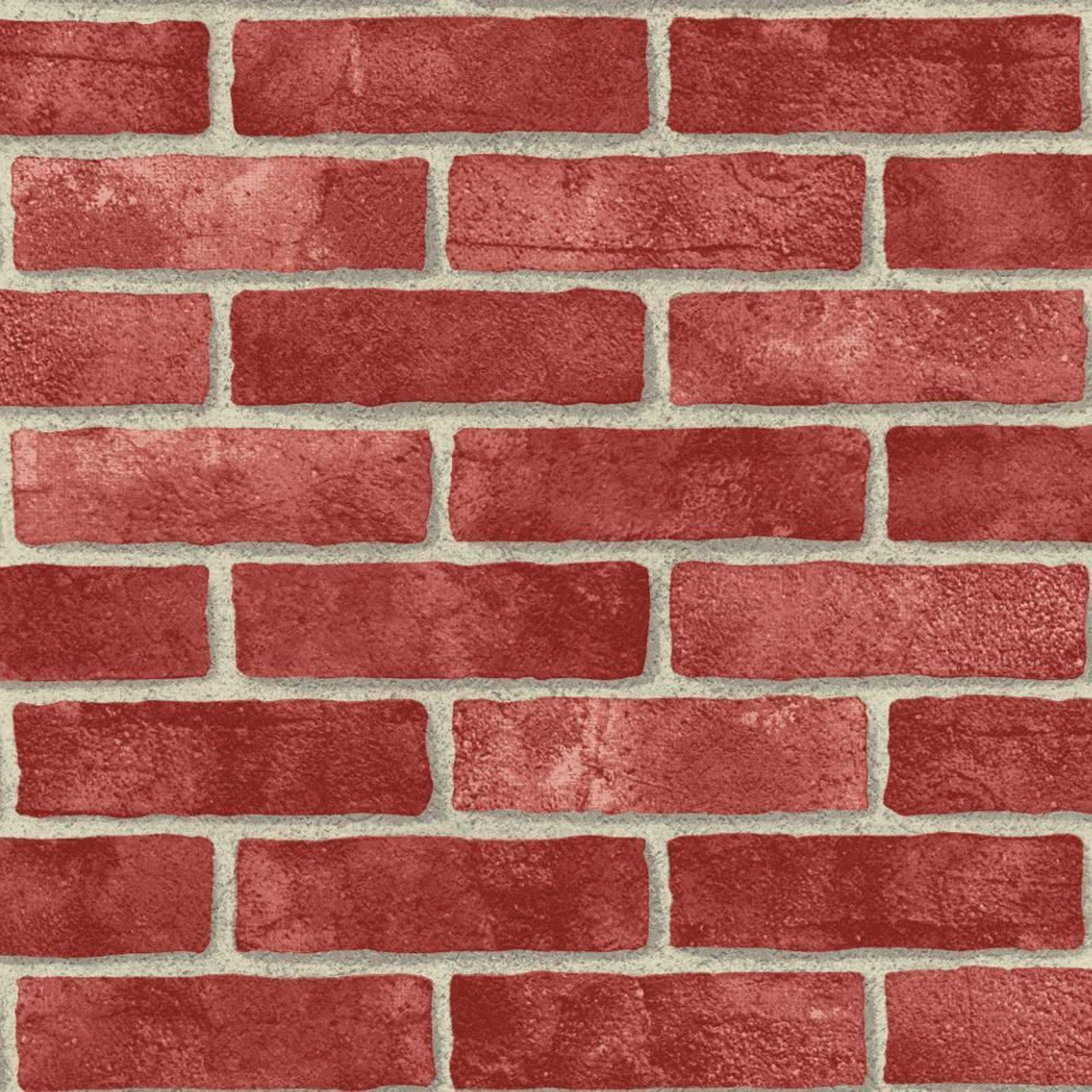 Details About Red Brick Wallpaper Arthouse Vip New