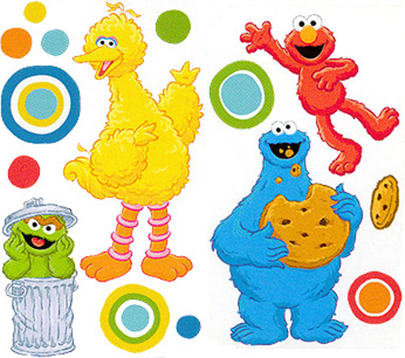Sesame Street Wall Stickers Peel Stick Decals Product Image