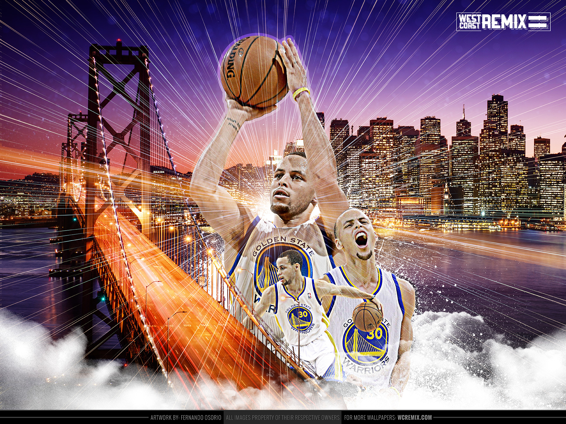 Stephen Curry Wallpaper Art West Coast Remix