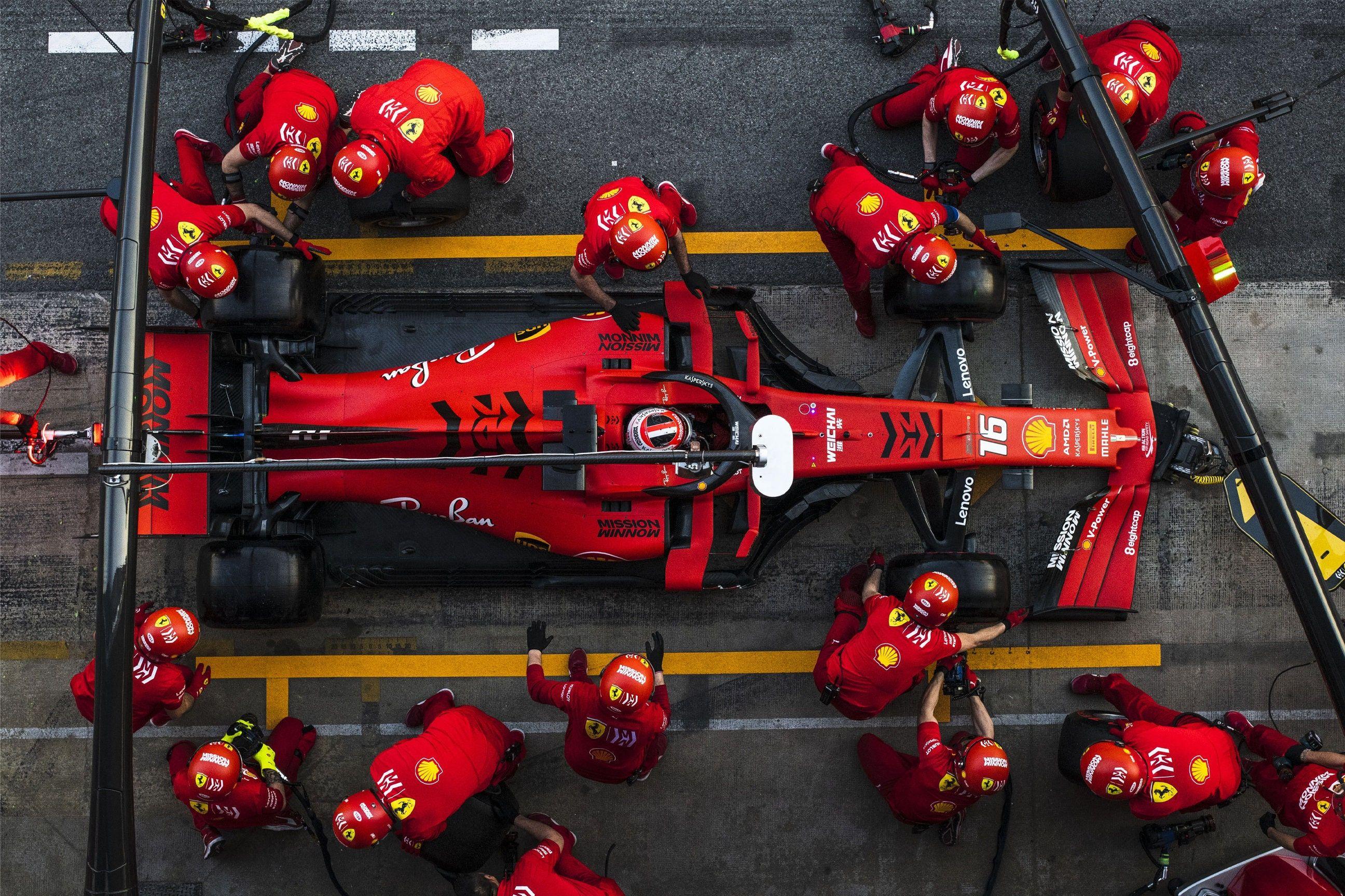 Formula Engineer Pit Stop Team Racing Ferrari F1 Poster