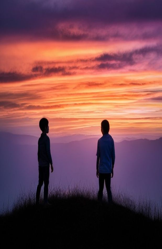 Shadow Boy Sunset Wallpaper