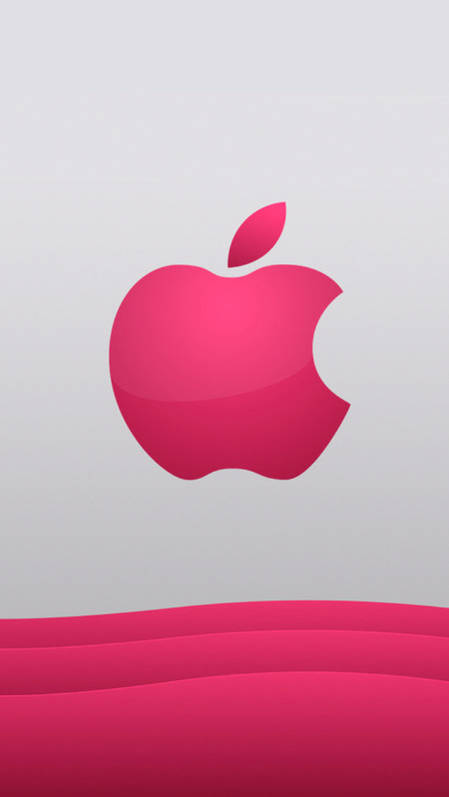 Pink Apple Logo Best iPhone 5s Wallpaper