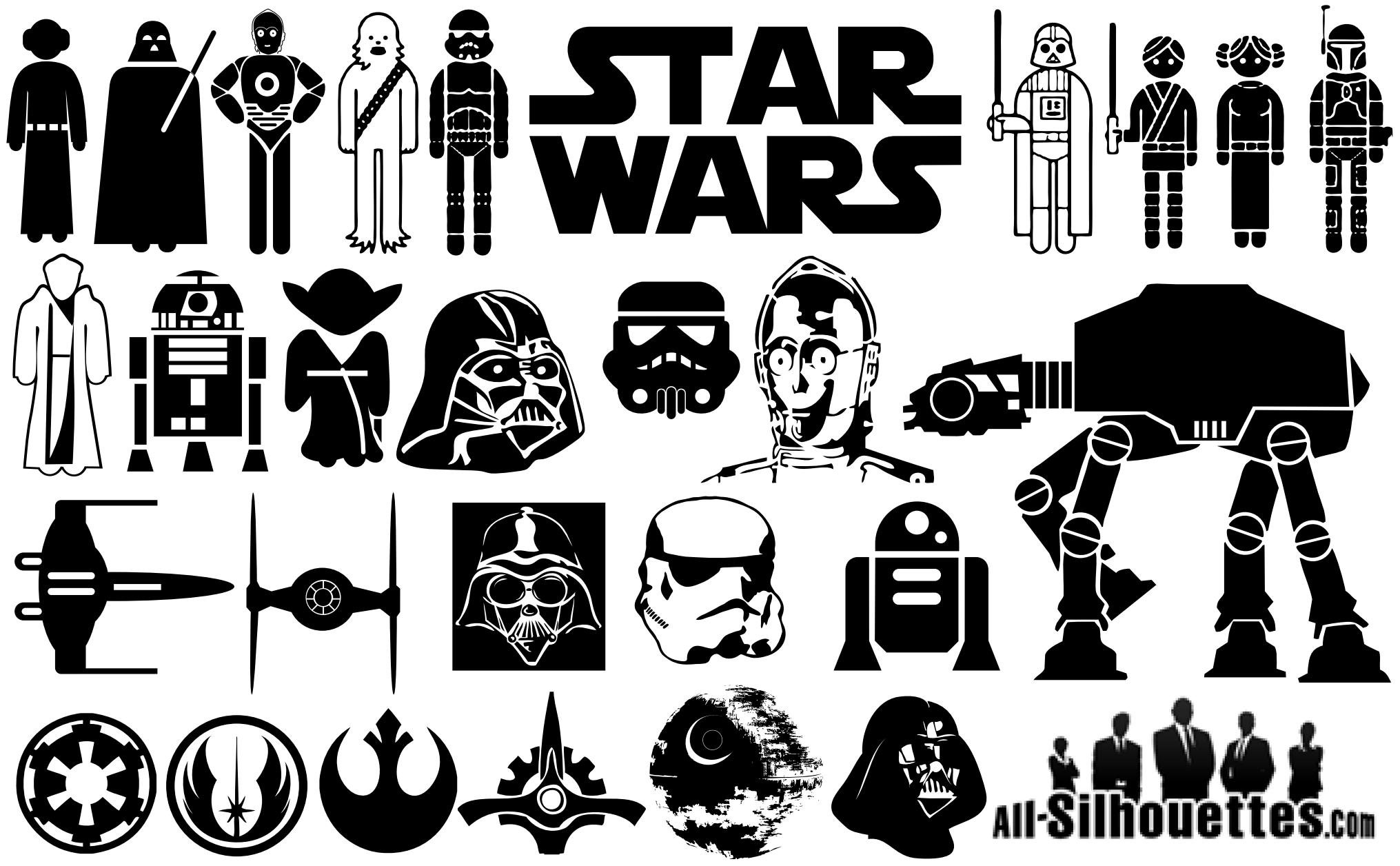Star wars silhouettes clipart free   AbeonCliparts Cliparts