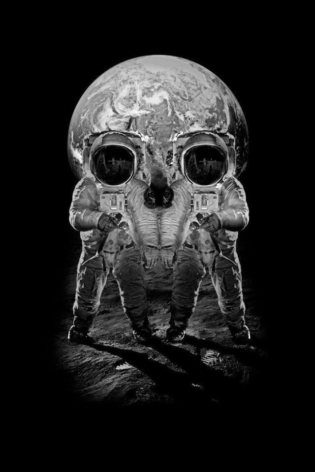 Skull Optical Illusion iPhone Wallpaper