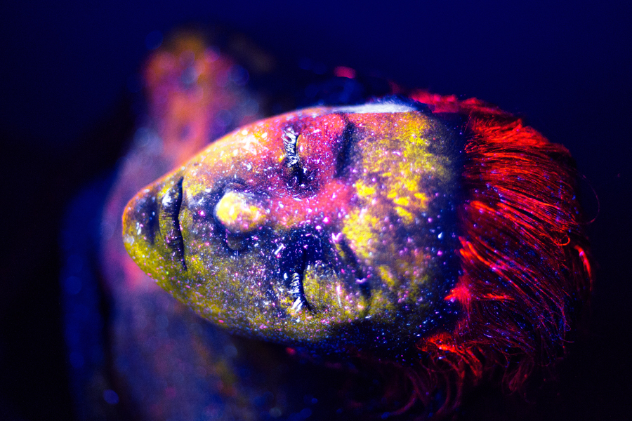 Glow In The Dark Body Painting Art 2 Background   Hivewallpapercom