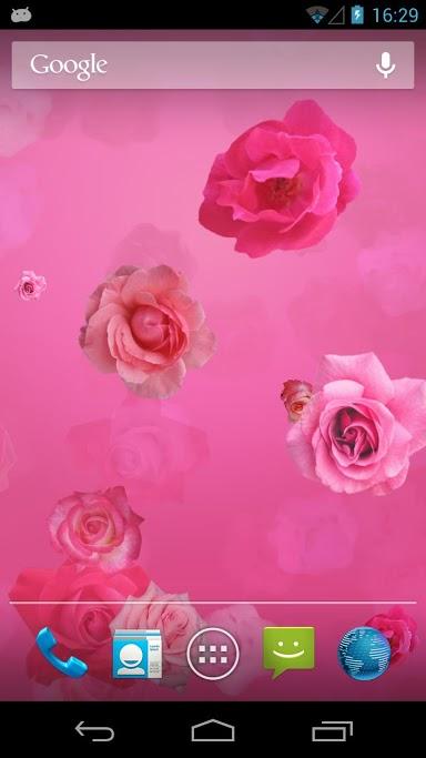 Pink Roses Live Wallpaper Screenshot